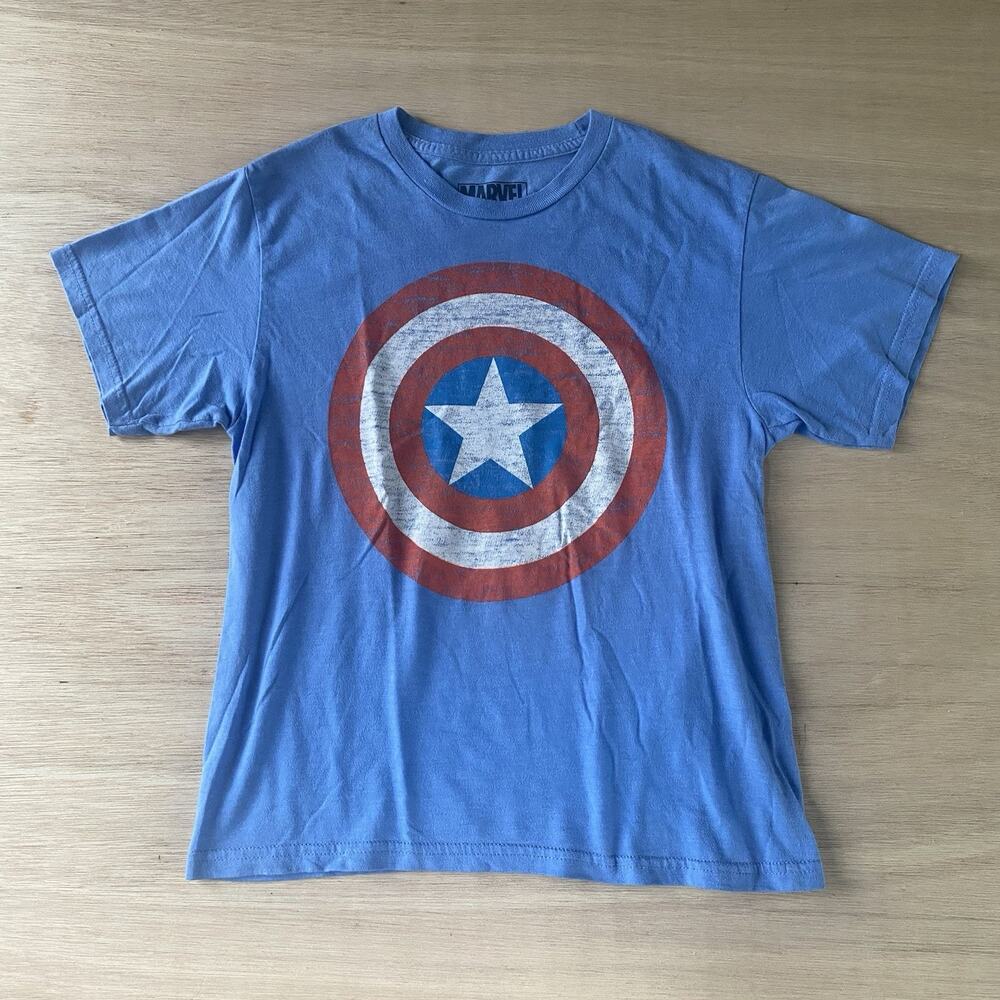 Marvel Captain America Graphic Short Sleeve T-Shirt Youth Boys Size L
